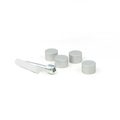 Simply Standoffs Flush Mount Kit for Signs - 1/2"D caps, Matte Silver OEMK-FM50MS